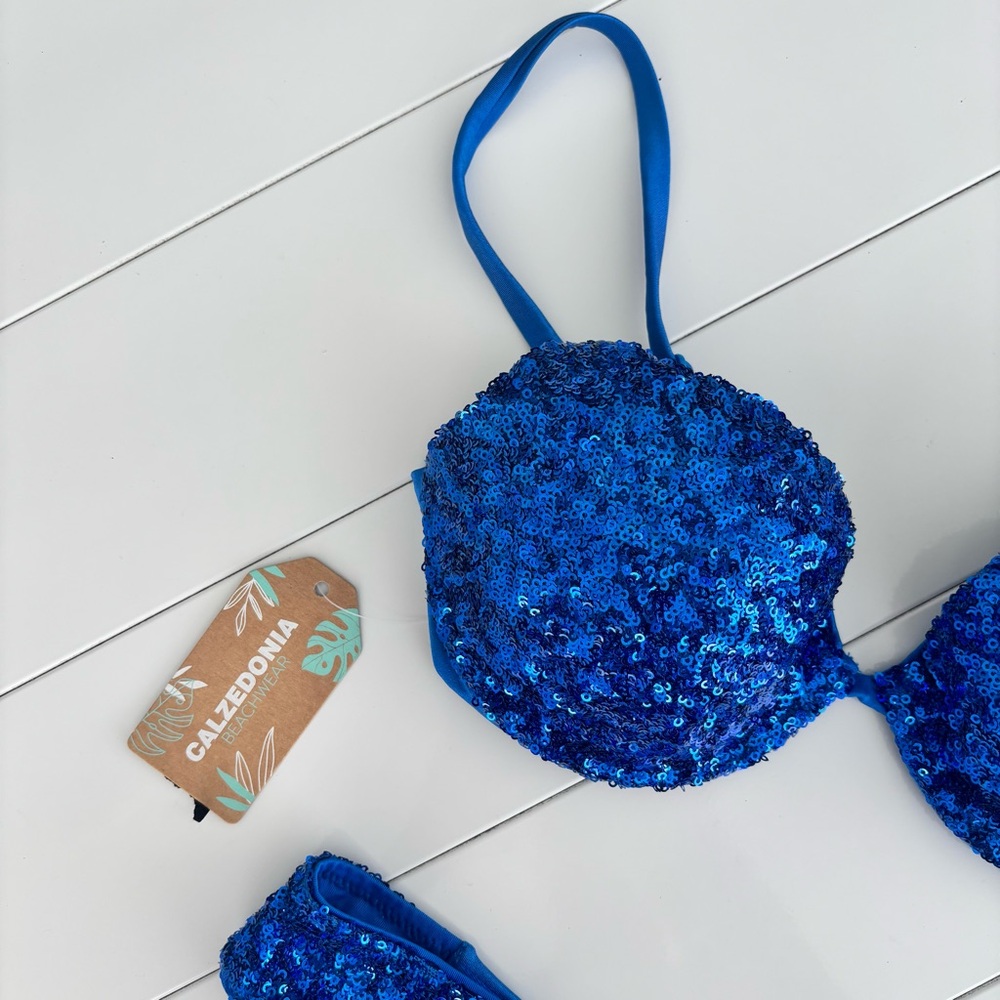 Calzedonia Blue Sequin Bikini Set🦋🐳 - Picture 5 of 14